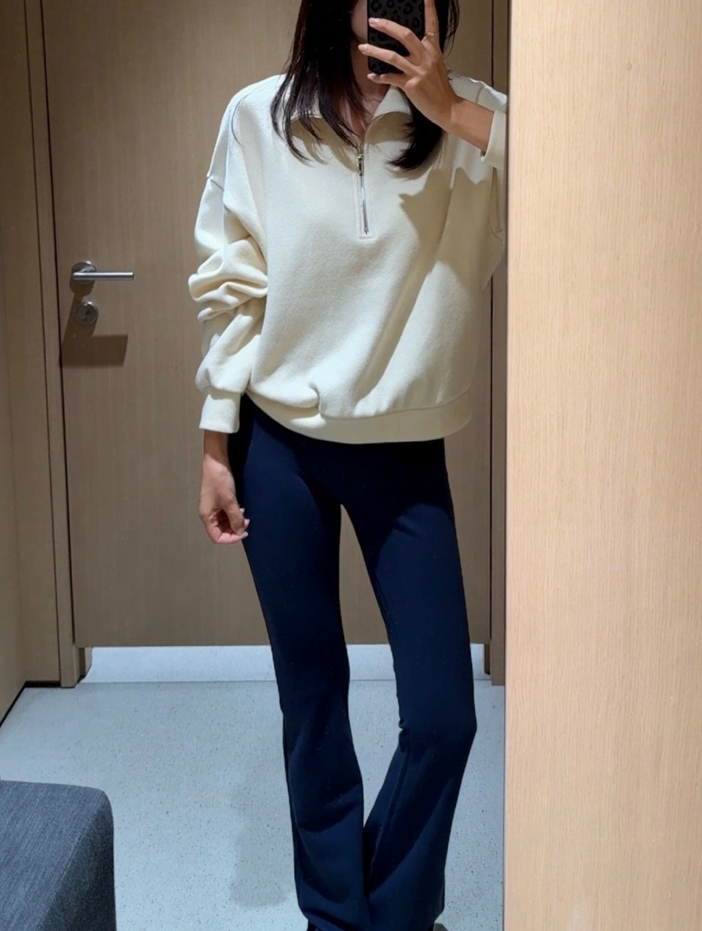 【PREMIUM】Jennie Classic Effortless Half-Zip Sweatshirt Knit ｜ 值得投資的極簡知性微絨立領半拉鍊衛衣
