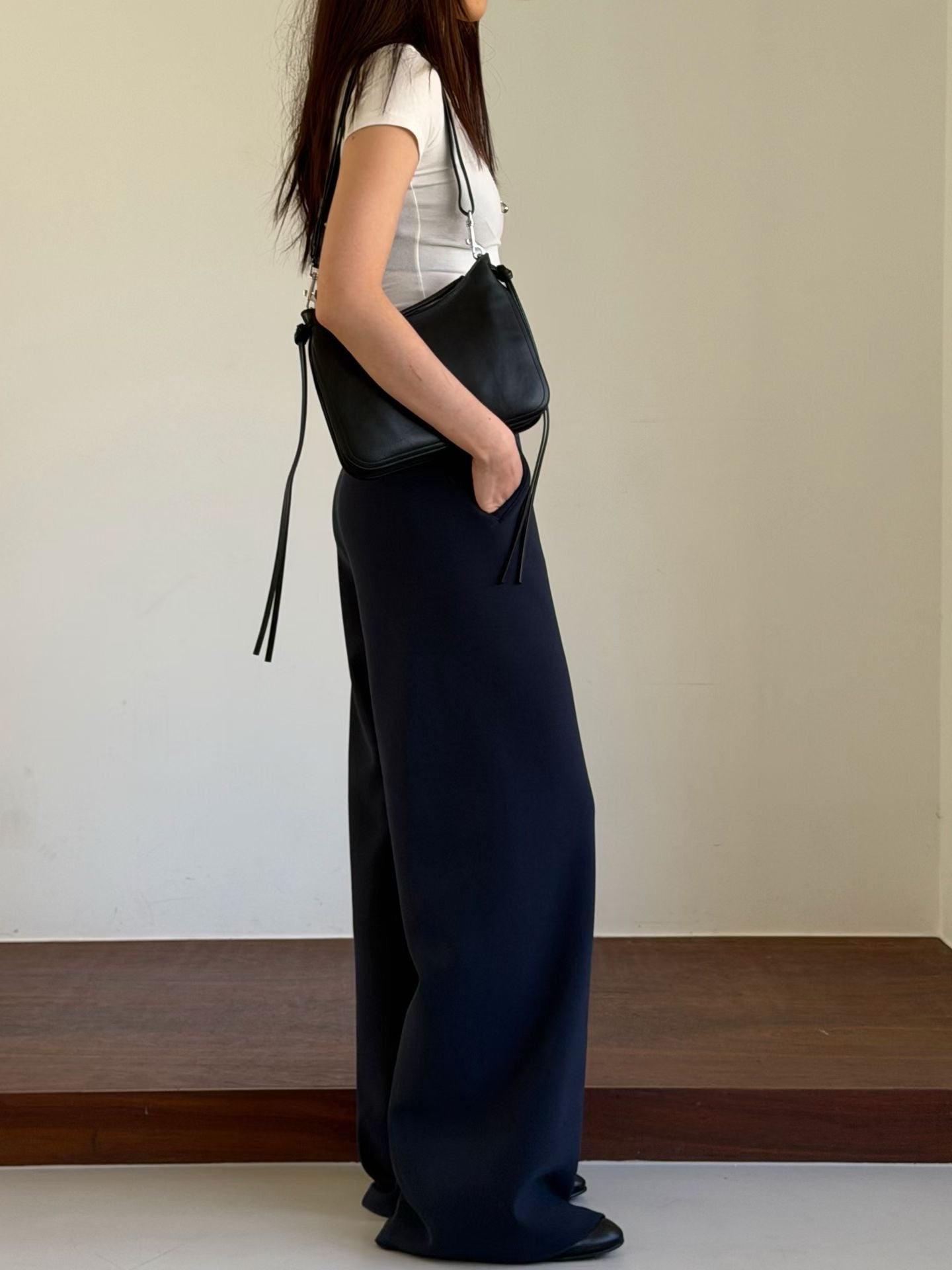 «Premium» The Muse Pants｜免燙 修飾腳型 高腰垂墜闊腿神褲