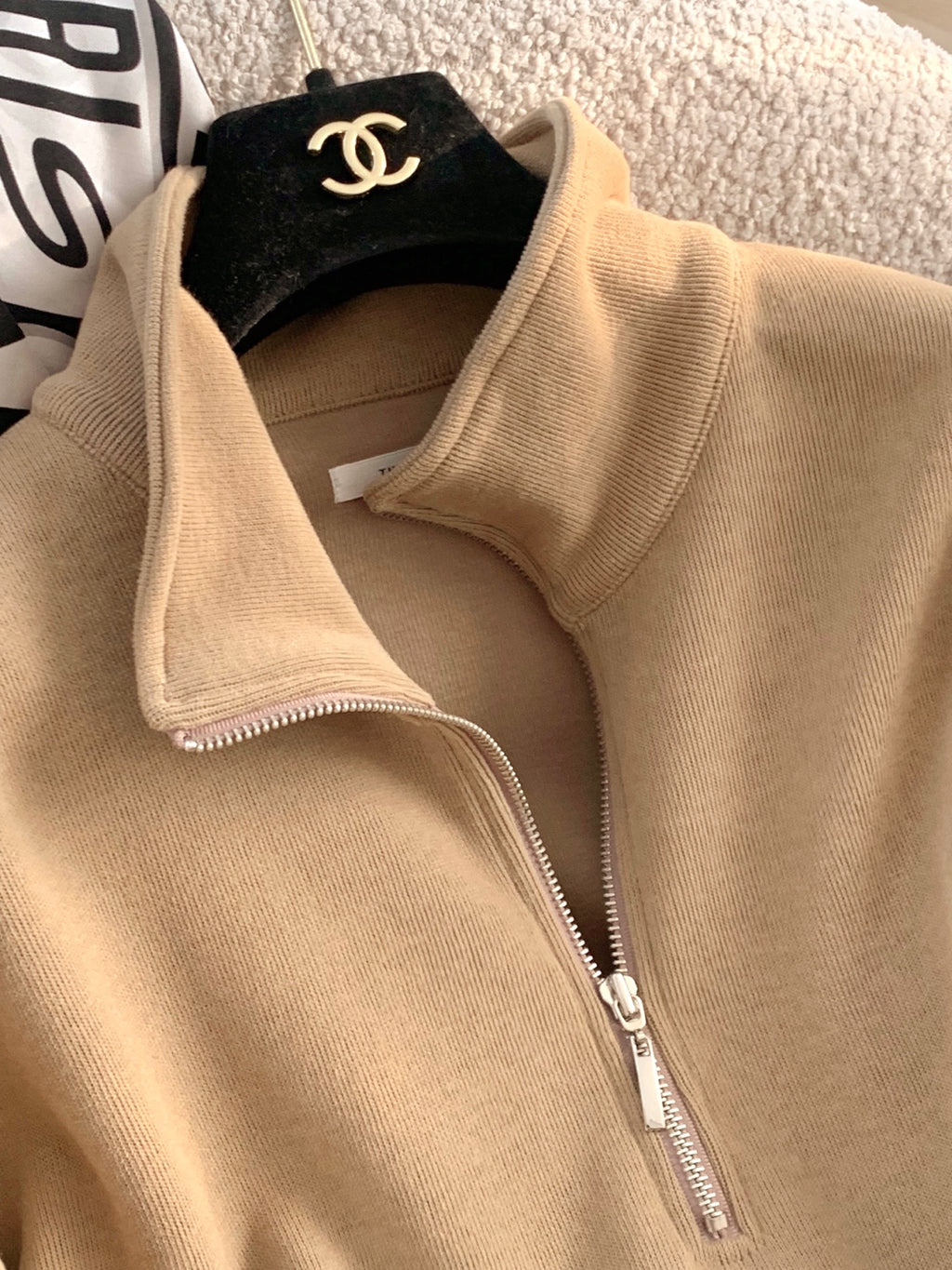 【PREMIUM】Jennie Classic Effortless Half-Zip Sweatshirt Knit ｜ 值得投資的極簡知性微絨立領半拉鍊衛衣