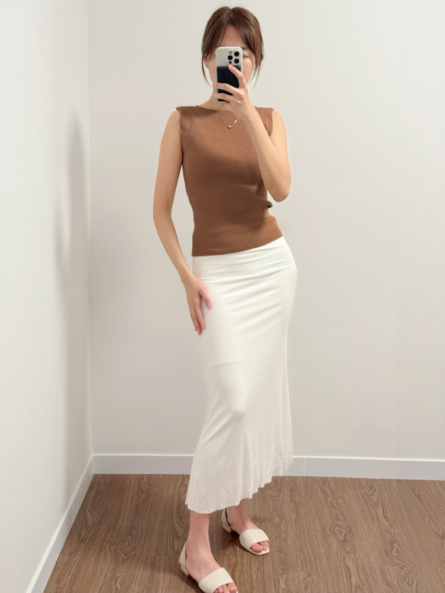 The Boat Rib Tank｜坑紋船領針織背心