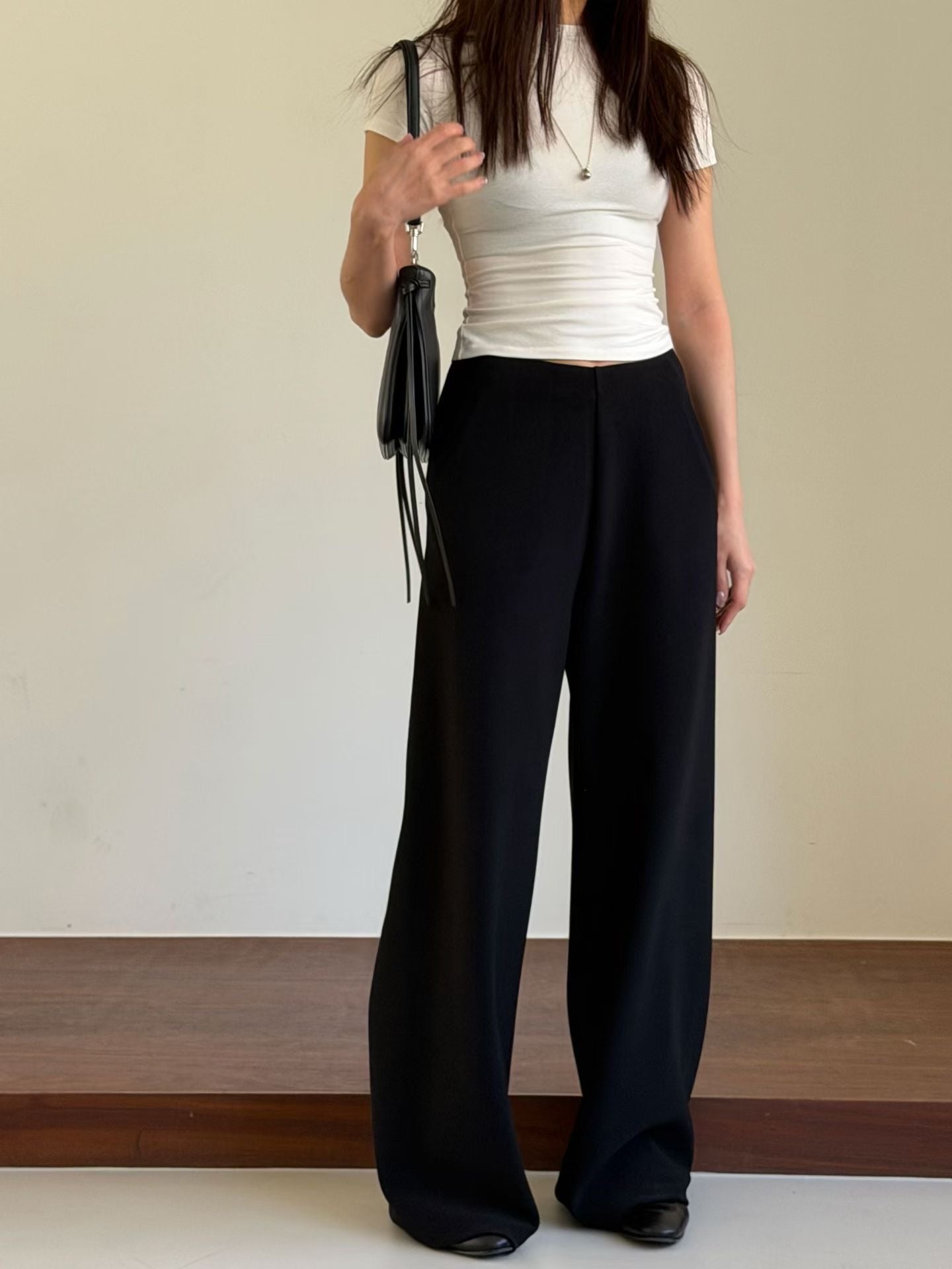 «Premium» The Muse Pants｜免燙 修飾腳型 高腰垂墜闊腿神褲