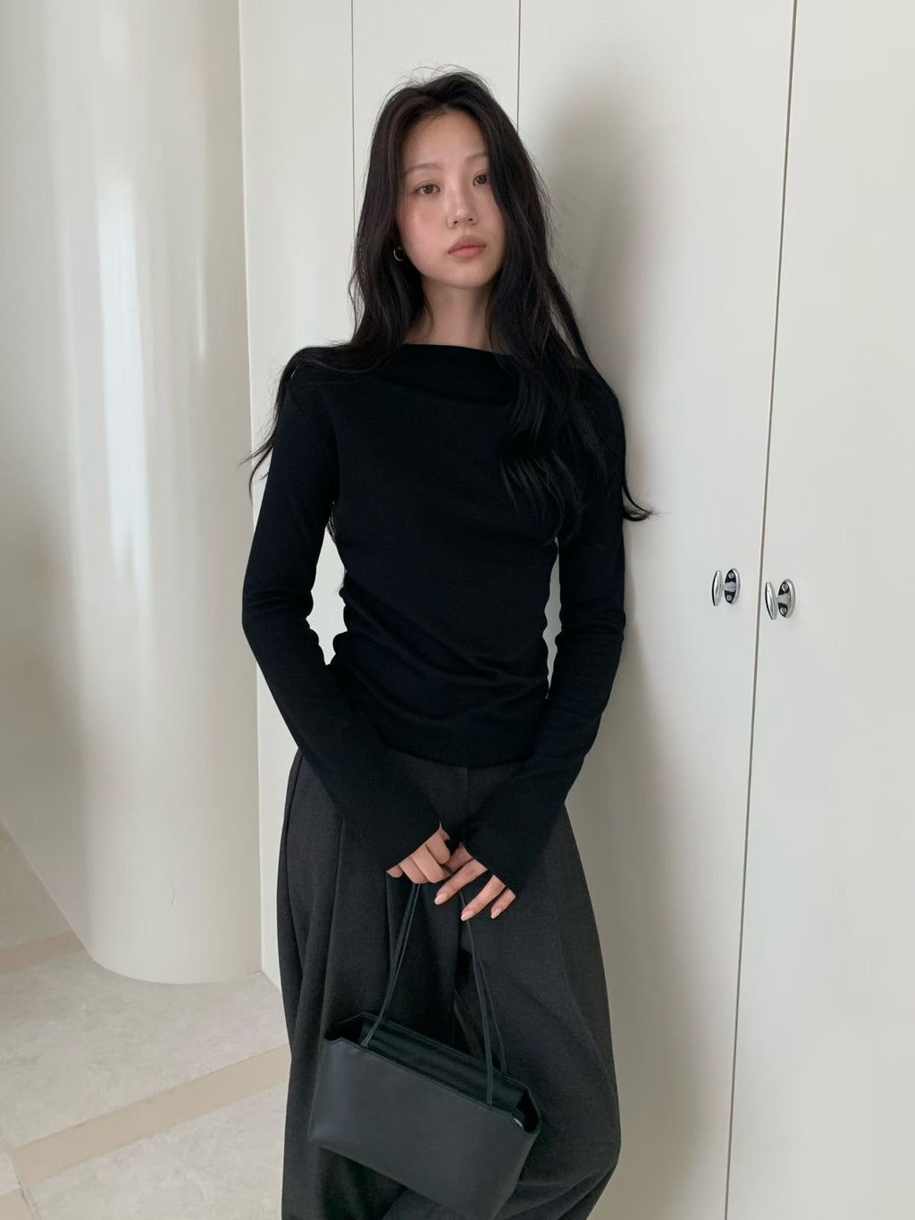 【店主推薦!!!】法式微絨溫柔鎖骨三穿美肩上衣 French Velvet Touch 3-Way Off-Shoulder Top