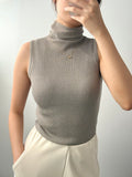 【NEW IN】6% Wool 秋季氣質高領針織背心 High-Neck Wool-Blend Knit Tank