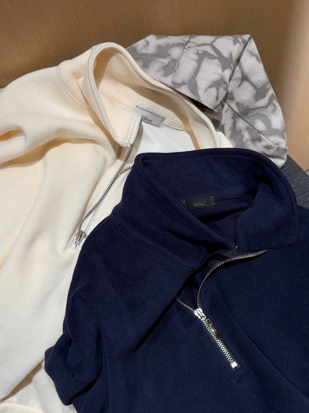 【PREMIUM】Jennie Classic Effortless Half-Zip Sweatshirt Knit ｜ 值得投資的極簡知性微絨立領半拉鍊衛衣