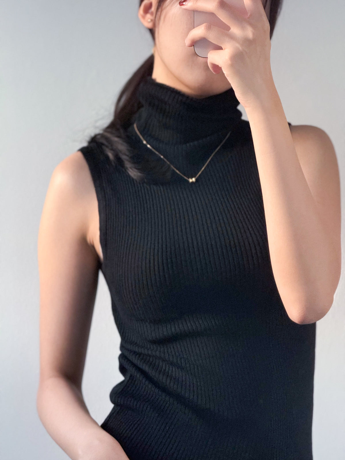 【NEW IN】6% Wool 秋季氣質高領針織背心 High-Neck Wool-Blend Knit Tank