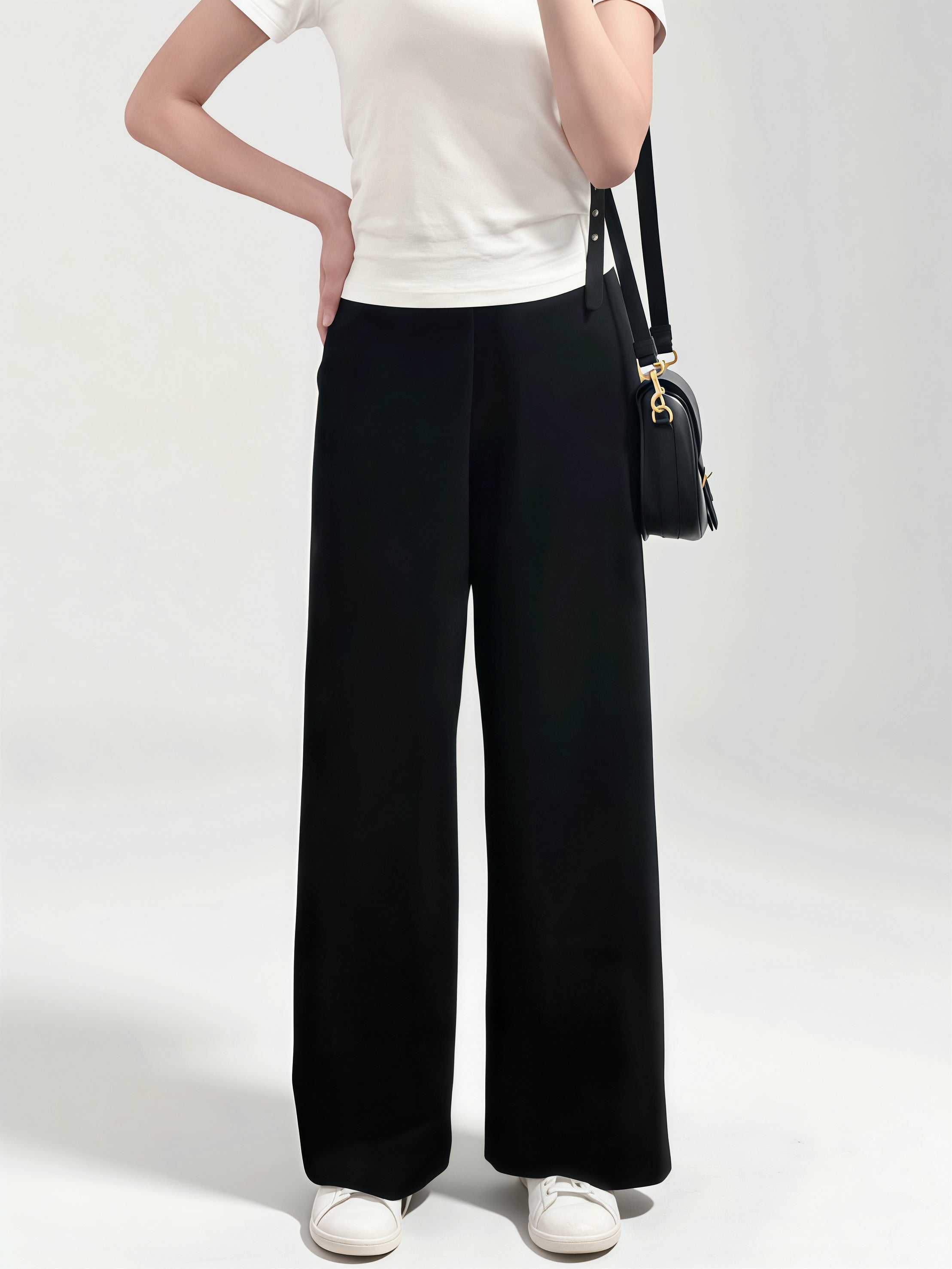 «Premium» The Muse Pants｜免燙 修飾腳型 高腰垂墜闊腿神褲