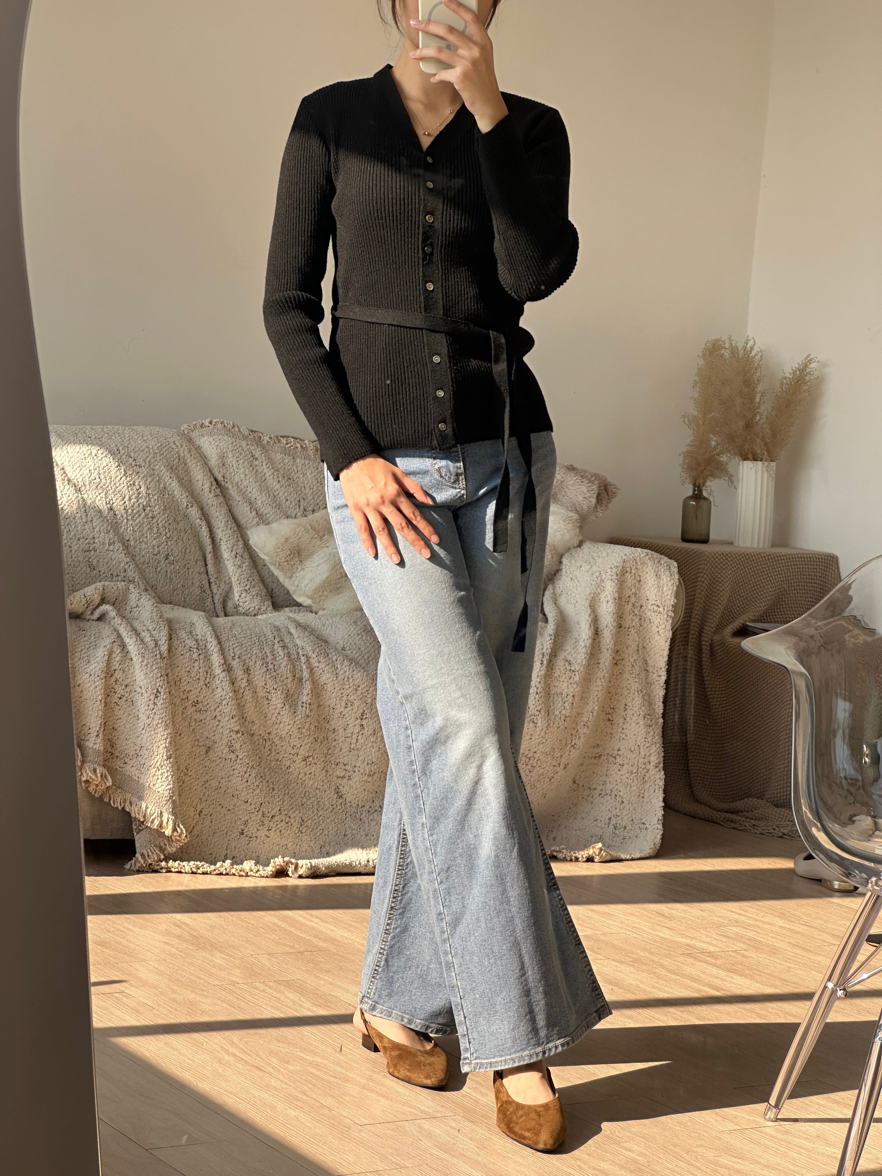 推薦!!! 店主自留適合返工的 Premium 8% Merino Wool Ribbed String Cardigan